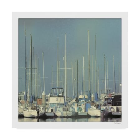 Sue Schlabach 'Harbor Boats Blue Sky' Canvas Art,24x24